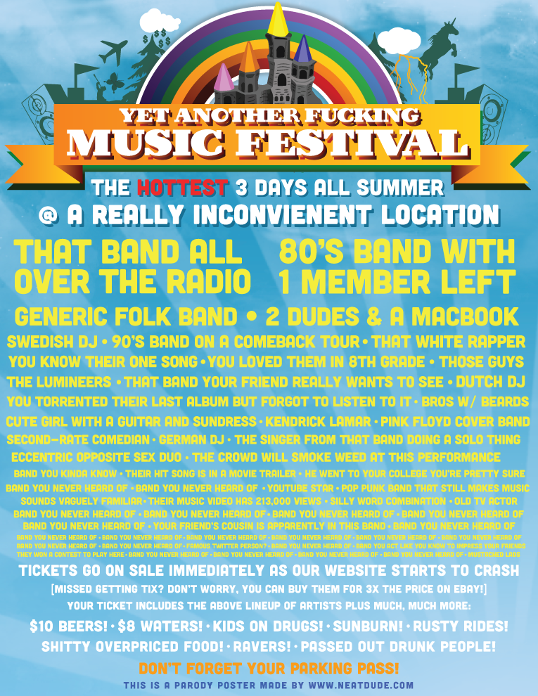 fake edm festival poster